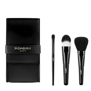 YSL Beaute Trousse Pinceaux Set of 3. leather case